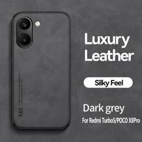 Poco X8 Pro X8pro Max Case High End Business Magnetic Leather Phone Case for Xiaomi Pocox8 Pro Max Silicone Bumper Cover Poco X8 Pro tamsiai pilka spalva