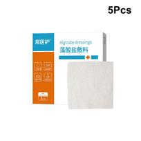 1/2/5Pcs Alginate Wound Dressing Non Stick Gauze Pads High Absorbency Dressing Products For Wound Care Bed Sore Bandages 5Pcs white