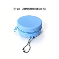 Silicone Storage Bag & Epoxy Earphone Case - Cartoon Coin Purse with Custom Silk Screen Logo. gray