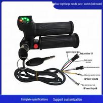 Four-Light Grip Lock & Switch Electric Scooter Throttle with Voltage Display (Old Model) 60V black