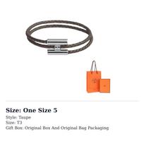 HERMES Tournis Tresse Apyrankės Vyriškos Daugiaspalvės 106822633 One Size 5 pilkšvai ruda