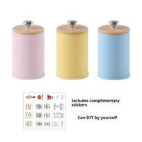 [J]3Pcs Dollhouse Simulation Nordic Storage Jar Model Kitchen Storage Organzier Candy Box Miniature Food And Play Dry Goods Cans beige
