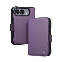 NAPPA tikros odos atverčiamas dėklas IPhone Duo Fold telefonui su kortelių laikikliais, natūrali karvės oda, prabangus verslo telefono dėklas IPhone Duo For iPhone Duo violetinė