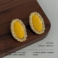 Niche design sense geometric oval turmeric drop glaze stud earrings unique weave twist simple temperament atmospheric earrings multi