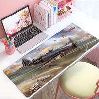Thunder Realistic Cool Game WWar Thunder Mouse Pad Large Thick Desk Pad Stitched Edges Gaming Mouse Mat For Pc 800x300x2mm gray