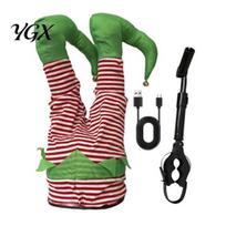 Moving Tree Ornaments for Kids Christmas Swinging Leg Ornament, Electric Hanging Santa Legs Tree, Animated Holiday Decorations Fluffy Funny C