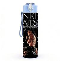 1PC Linkin Park Band 750ml sports water bottle leakproof straw lid outdoor office home mėlyna