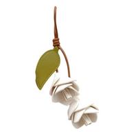 Fashion Pu Leather Tulip Pendant Hanger Bag Decoration Trendy Pu Flower Keychain  Women balta