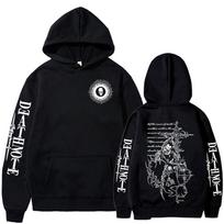 Anime Death Note Yagami Light Ryuk Hoodies Men Women Clothing Fashion Gothic Long Sleeves Oversized Hooded Sweatshirt Streetwear S black