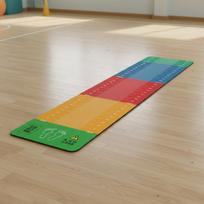 Training Rubber Pad Thickened Slip Resistant Jumping Mat with Scale for Home white
