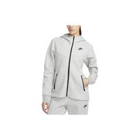Nike Sportswear Tech Fleece Windrunner Logo Print Full Zip Hoodie Women Hoodies Light-Gray FB8338-063 M white