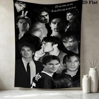 Damon Salvatore Wall Tapestry Aesthetic Wall Hanging Printed Fabric Blanket Decorative Tapestries For Bedroom Living Room Home Decor 150cm x 200cm