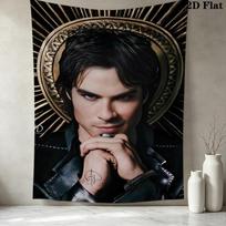 Damon Salvatore Wall Tapestry Aesthetic Wall Hanging Printed Fabric Blanket Decorative Tapestries For Bedroom Living Room Home Decor 180cm x 230cm