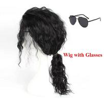 Anime Michael Jackson Cosplay Michael Cosplay Juodi perukai Michael Role Play Vidutinio ilgio garbanoti juodi plaukai Perukas Helovino Cos Perukai One Size black