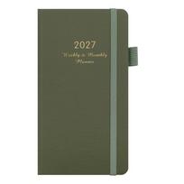 Lightweight 2027 Schedule Planner Notepad A6 To-do List Notebook Office Work Planner  Yearly Record žalia
