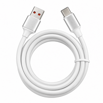 Ice Crystal Silicone USB-A - Type-C 60W Fast Charging Cable 1M White