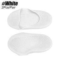 1Pair Gel Sock Silicone Feet Protector Pain Relief Crack Prevention Moisturize Dead Skin Removal Sock with Hole Foot Care Tool L white