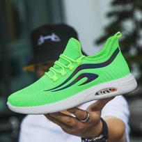 Autumn New Men's Shoes Summer Sports Shoes Men's Shoes Men's Shoes Flying Woven Shoes Men's Casual Shoes 40 green