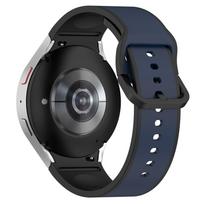 No Gap Band for Samsung Galaxy Watch 7 6 5 4 40mm 44mm/FE/5 Pro 45mm Sport Soft Silicone Watch6 Classic 47mm 43mm Watch7 strap Galaxy4 Classic 47mm black