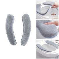 2PCS Toilet Seats A Slice 38*10cm Washable And Reusable gray