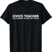 Civics Teacher Funny Civics Teacher T-Shirt S juoda