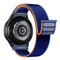 Compatible Nylon Loop Velcro Band for Samsung Watch7/6/5/4/SE 20MM vidurnakčio mėlyna spalva