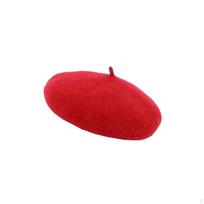 Dog Beret Wool Hat for Stylish Pups raudona