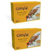 Girnar Instant Chai Tea Premix Masala 36 Sachets X Pack Of 2 300g Authentic Spiced Beverage orange