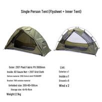 Wujie Camping Ultra-Light Single Person Folding Hiking Tent 1 Person gray