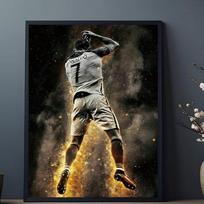 Ronaldo dinamiško stiliaus be rėmo motyvacinis futbolo drobės meno plakatas 40*60cm Canvas