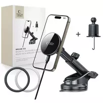 TECH-PROTECT MM15W-V10 MAGNETIC MAGSAFE DASHBOARD  AND  VENT CAR MOUNT WIRELESS CHARGER 15W BLACK
