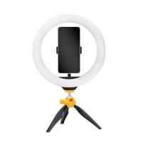 Kodak SB6083 LED Ring Light Selphie 10'' + Pilot Black Tripod