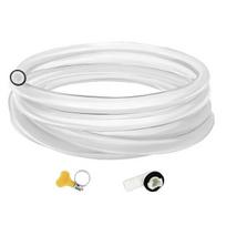 3/6/10 pėdų AC nutekėjimo žarnos rinkinys 15 mm universali kondensato nutekėjimo žarna su sandariomis guminėmis tarpinėmis ir spaustuvu Skaidri PVC atspari lūžiams nutekėjimo žarna M white