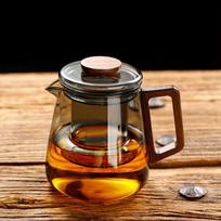 Thickened Glass Glass Teapot Heat Resistant High Temperature Resistant Tea Separation Teapot Press Control Transparent brown