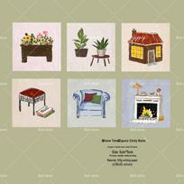 Wave Particle Vol. 7 Sticky Notes: Irregular, Retro, Dessert, Cute Square Notes for Journaling white