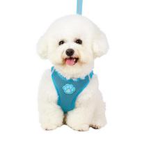 Dog leash with reflective breathable chest strap cat comfortable dog walking rope. (Blue,XS（old）) mėlyna