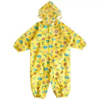 Eksportuojamas japoniško stiliaus vaikiškas lietpaltis, unisex vandeniui ir vėjui atsparios vientisos lietaus kelnės mažyliams, plonas apsauginis lietpaltis kūdikiams M / Lion & Elephant / Without Storage Bag yellow