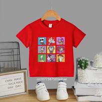 The Amazing Digital Circus T-shirt New Kids Anime Cotton Tees Children Summer Tops Casual Short Sleeves Boys Girls Clothes Gift 160 red