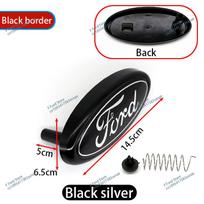 Ford 14,5cm Automobilio Priekinis Variklio Dangtis Logotipas Galinės Bagažinės Ženklelis Lipdukas Mondeo Focus Fusion MK2 MK4 F150 Automobilio Emblema Stilius black