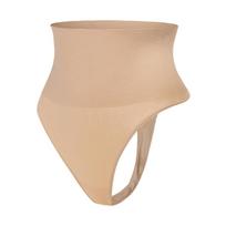 Women Waist Cincher Thong Panty Shaper High Waist Tummy Control Panties Slimming Underwear Butt Lifter Shaping Brief Body Shaper M beige