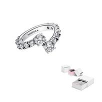 Pandora 925 Silver Cubic Zirconia Rings Women's Silver 193149C01 48-Default Packaging white