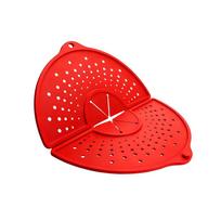 Food Grade Splatter Cover Spill-Proof Silicone Splatter Shield Oil Splatter Guard  Frying Pan raudona