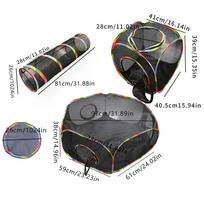 Multi-Shape Cat Tunnels Tents Cubes with Play Ball Collapsible Outside Playpen Tunnel for Kitty Dog Outdoor Indoor Play House Set 6