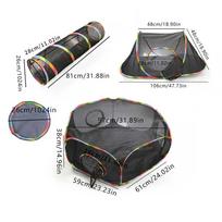 Multi-Shape Cat Tunnels Tents Cubes with Play Ball Collapsible Outside Playpen Tunnel for Kitty Dog Outdoor Indoor Play House Set 4