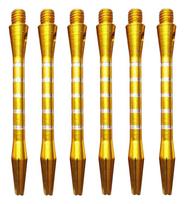 6 Pcs/6 Colors Aluminum Throwing Darts 53mm Short Five-line Metal Darts Rod Thread Darts Darts Accessories Indoor Darts Sport yellow