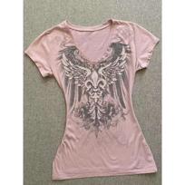 KOSY Women's Subculture Vintage Purple Print T-Shirt Summer Y2k American Retro Slim Tees Casual Harajuku Grunge Fashion Tops New S gray