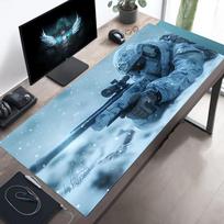 Large Mouse Pad Tactical Soldier Design NonSlip Xxl Desk Pad Gaming Accessories Stitched Edges For Home And Game For Fps Gamer 800x400x2mm
