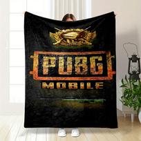 PUBG Mobile Game Logo Design Patterned flannel blanket perfect for the bedroom living room, sofa, or a little nap 150x200cm(59*78in)
