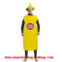 Halloween Food Theme Cosplay Costume For Adults With Polyester Material For Stage Shows Salad Dressing black