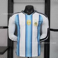 Argentina 2026 World Cup Soccer Jersey Men Short Sleeve Home Kit Messi Di Maria Alvarez Garnacho Custom Number Large